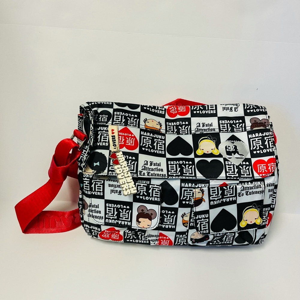 Harajuku Lovers Black and Red Crossbody Bag